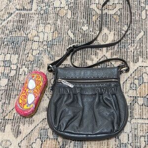 Brighton leather crossbody and eyeglass tin